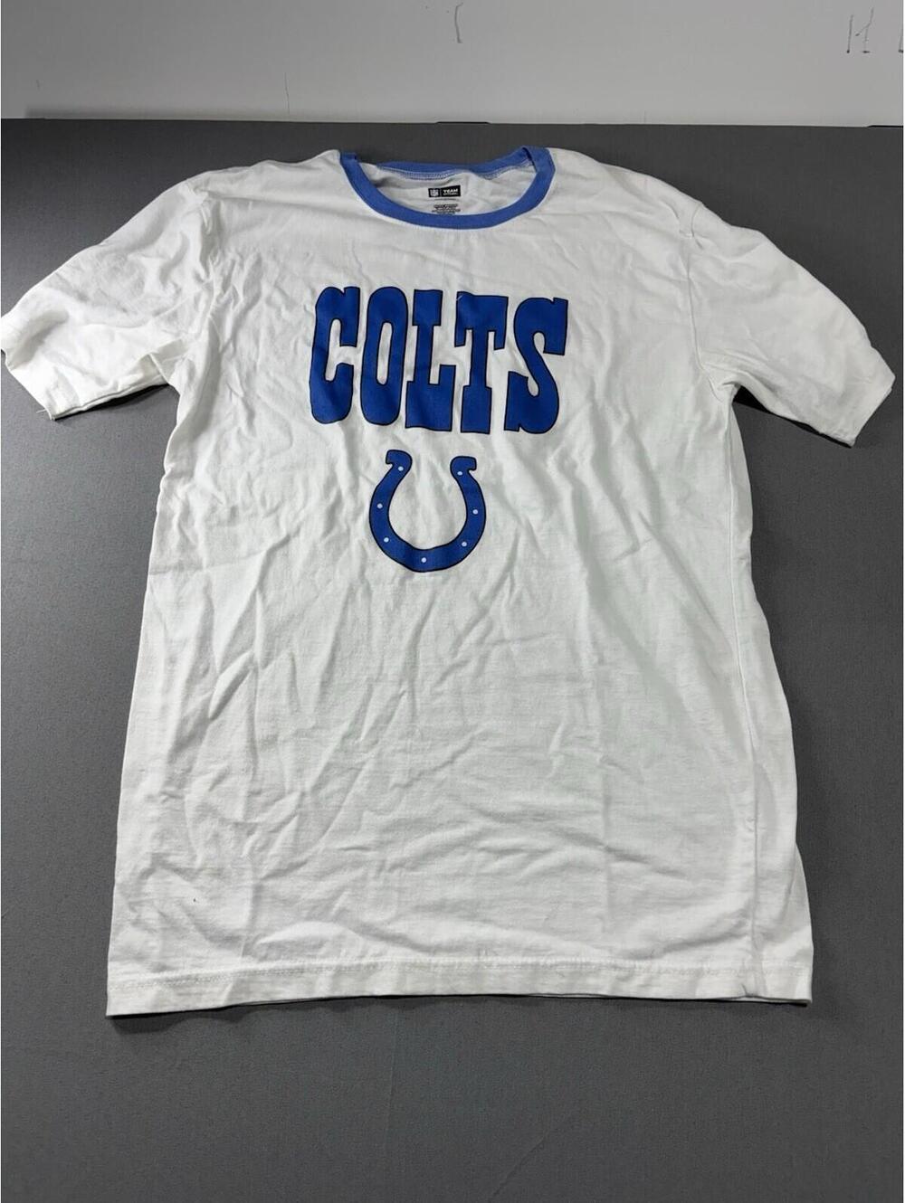 Indianapolis Colts T Shirt Mens Size Large White Short Sleeve NFL Team Apparel